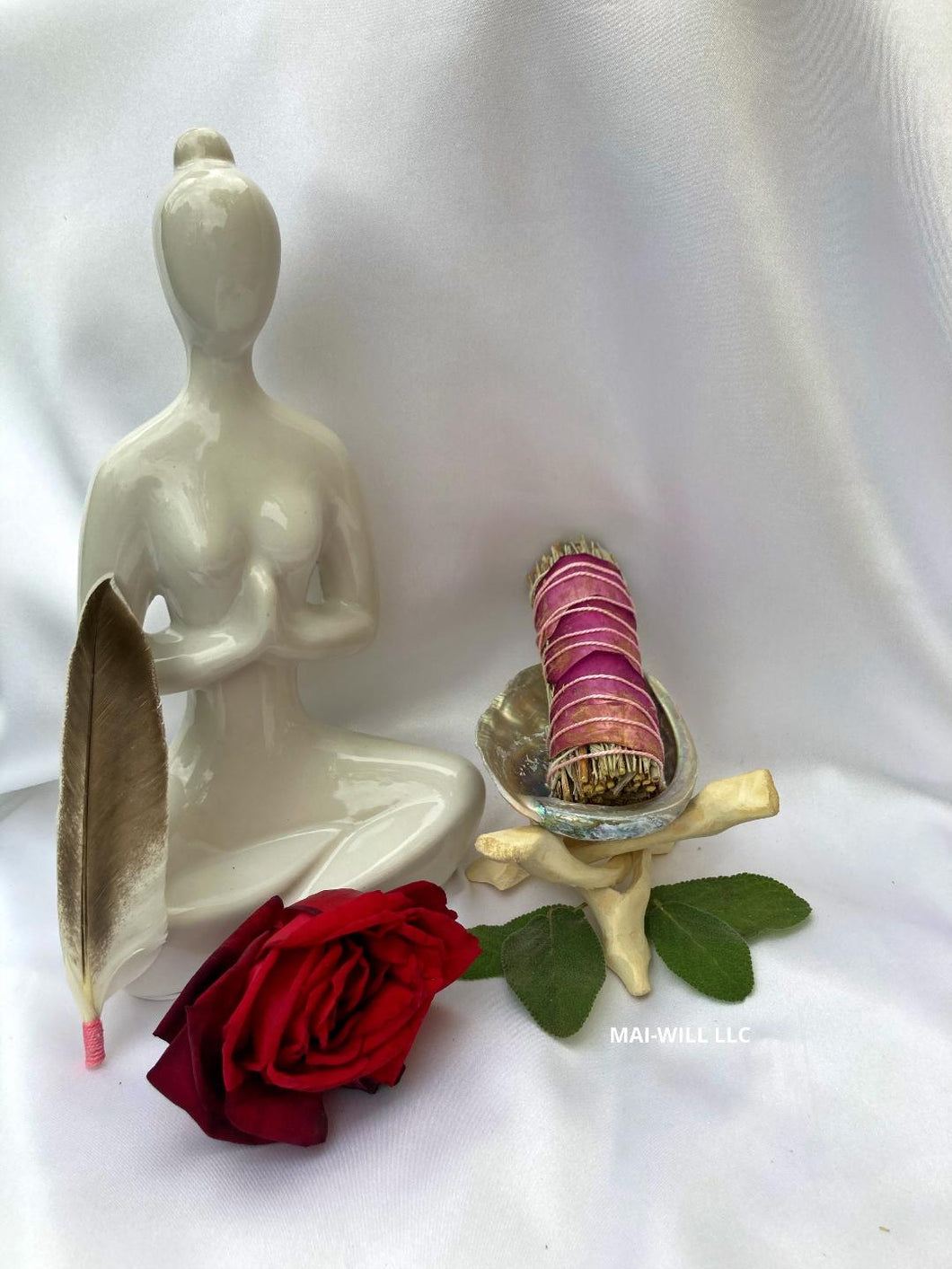 Sage and Rose Petal Smudge